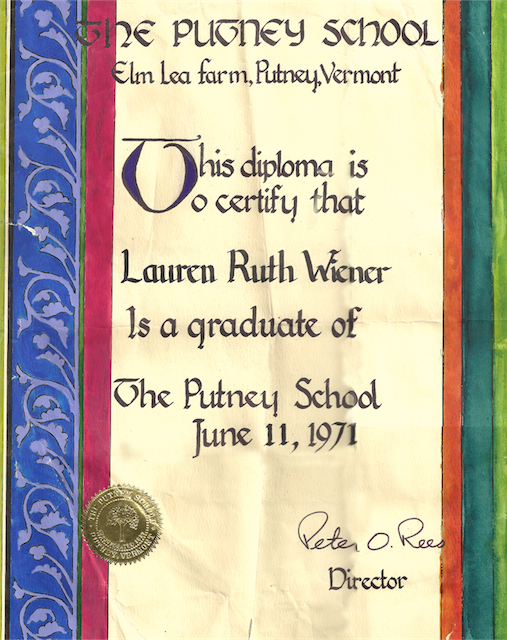 I'm not here either: my Putney diploma