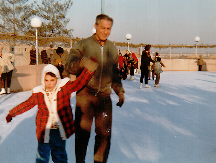 Dad takes me ice-skating